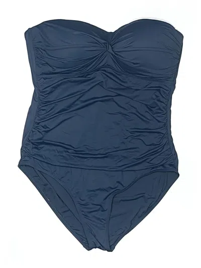 Pre-owned Jantzen One Piece Swimsuit In Blue