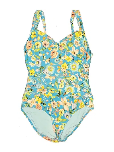 Pre-owned Jantzen One Piece Swimsuit In Blue