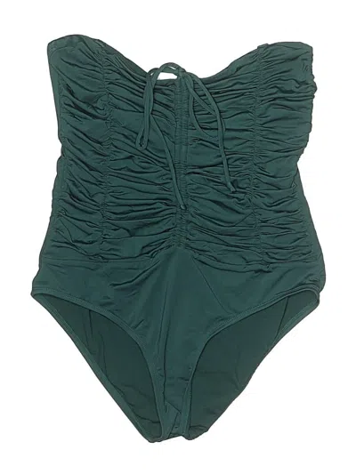 Pre-owned Jantzen One Piece Swimsuit In Green
