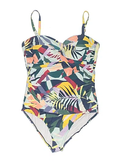 Pre-owned Jantzen One Piece Swimsuit In Green