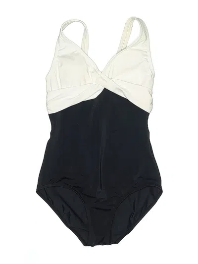 Pre-owned Jantzen One Piece Swimsuit In White