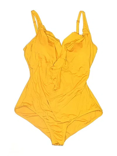 Pre-owned Jantzen One Piece Swimsuit In Yellow