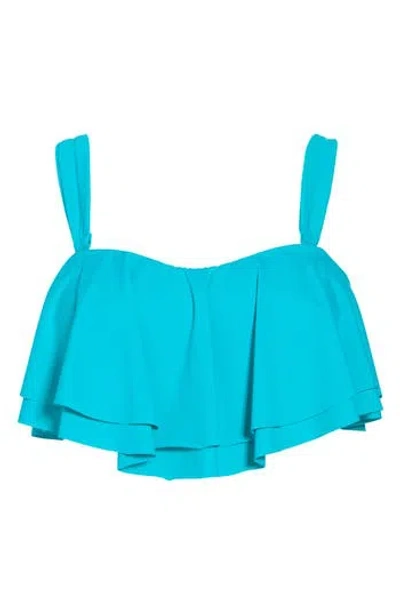 Jantzen Paloma Layered Bikini Top In Freshwater