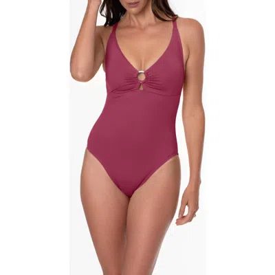 Jantzen Paris One-piece Swimsuit In Mulberry