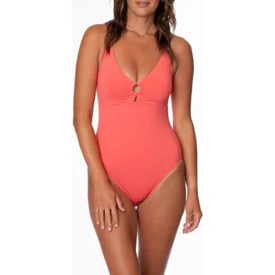 Jantzen Paris One-piece Swimsuit In Spiced Coral