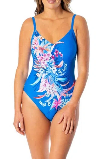 Jantzen Paula One-piece Swimsuit In Cobalt