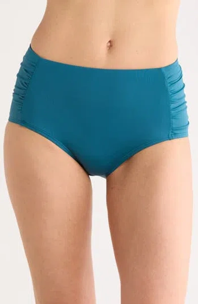 Jantzen Shirred Bikini Bottoms In Blue