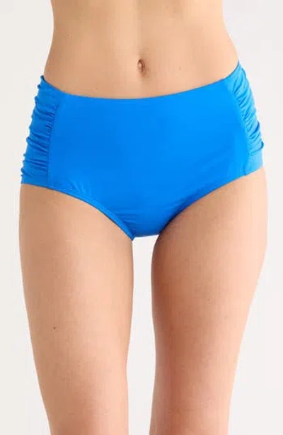 Jantzen Shirred Bikini Bottoms In Blue