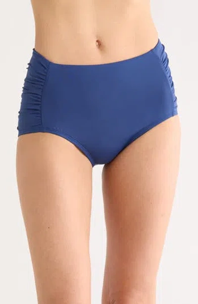 Jantzen Shirred Bikini Bottoms In Blue
