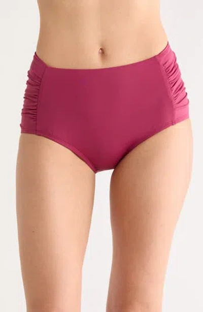 Jantzen Shirred Bikini Bottoms In Pink