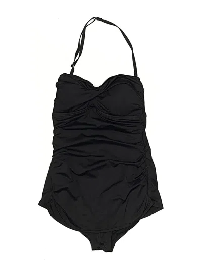 Pre-owned Jantzen Sleeveless Top Black Strapless Neckline Tops