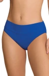 Jantzen Solid Agnes Banded Hipster Bikini Bottoms In Cobalt