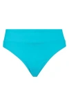 Jantzen Solid Agnes Banded Hipster Bikini Bottoms In Freshwater