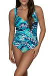 Jantzen Surplice One-piece Swimsuit In Multi