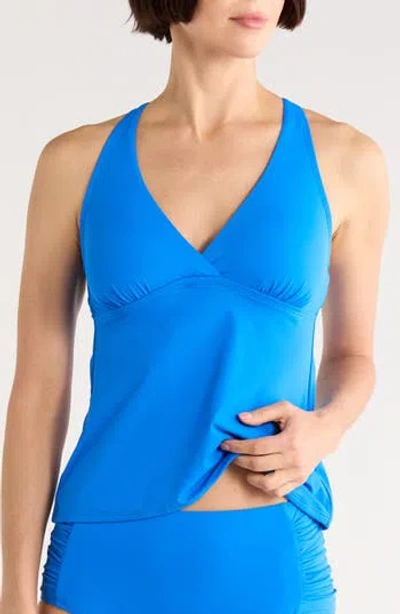 Jantzen Susana Halter Tankini Top In Blue