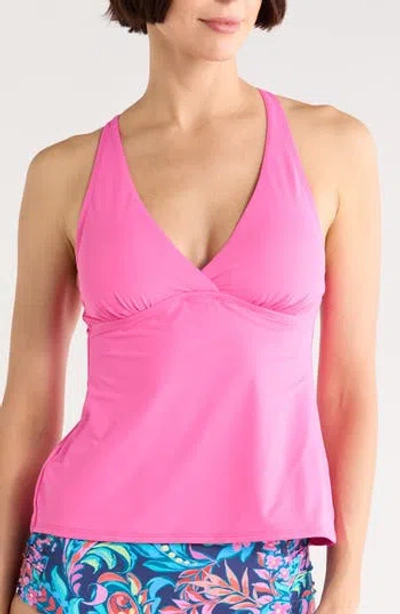 Jantzen Susana Halter Tankini Top In Pink