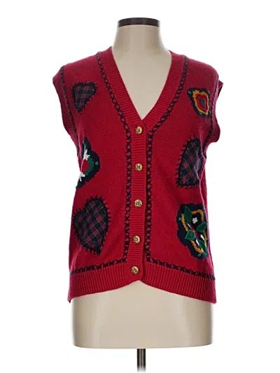 Pre-owned Jantzen Sweater Vest In Red