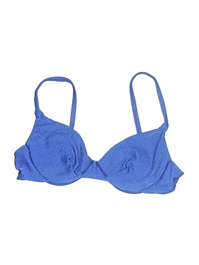 Pre-owned Jantzen Swimsuit Top Blue Swimwear