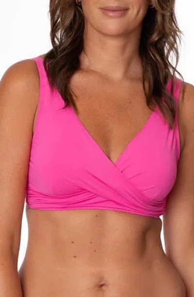 Jantzen Vera Surplice Bikini Top In Pink