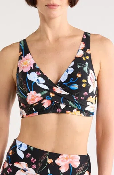 Jantzen Vera Surplice Underwire Bikini Top In Black