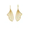Janus Edinburgh Men's Tidal Gold Vermeil Fish Fin Drop Earrings In Gold
