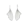 Janus Edinburgh Men's Tidal Sterling Silver Fish Fin Drop Earrings In Silver