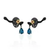 Janus Edinburgh Women's Black Muerto Skull Earring Cuffs In Black