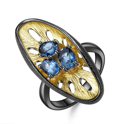 Janus Edinburgh Women's Black Vault Oxidised Topaz Ring