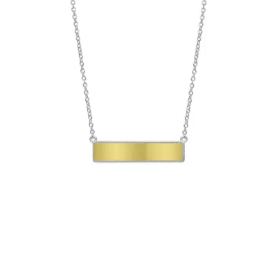Janus Edinburgh Women's Facade Of Balance Reversible Simple Bar Necklace In Multi