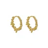 Janus Edinburgh Women's Foyers Organic Gold Vermeil Silver Huggie Earrings In Gold