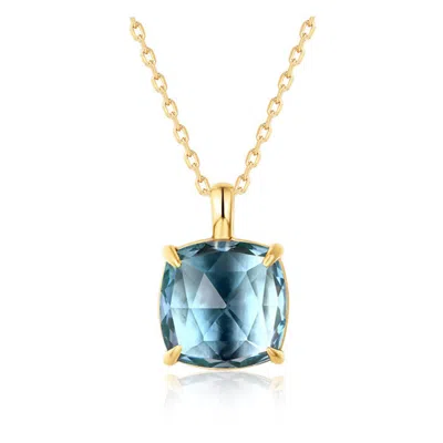 Janus Edinburgh Women's Gold / Blue Irtyu Gold Vermeil Blue Topaz Necklace