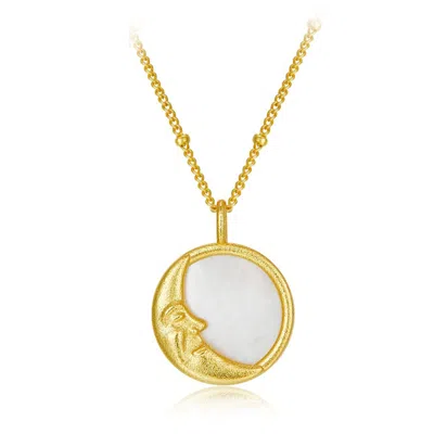 Janus Edinburgh Women's Gold Iah Mother Shell Pearl Necklace