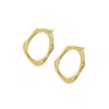 Janus Edinburgh Women's Gold Plated Sterling Silver Oval Forth Stud Earrings In Gold