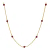 Janus Edinburgh Women's Gold / Red Hathor Gold Vermeil Silver Red Garnet Short Choker Necklace In Multi