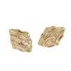 Janus Edinburgh Women's Gold Vermeil Affric Liquid Fluidity Geometric Stud Earrings