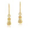 Janus Edinburgh Women's Gold Vermeil Silver Amenta Hand Fist Detachable Hoop Earrings In Gold