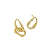 Janus Edinburgh Women's Gold Vermeil Steall Mismatched Chain Drop Earrings In Gold