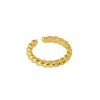 Janus Edinburgh Women's Gold Vermeil Twist Rope Cycles Of Hope Adjustable Ring In Gold