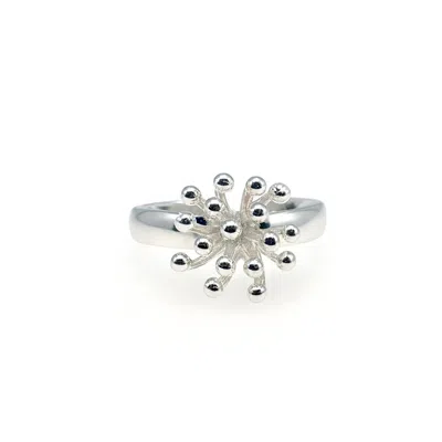 Janus Edinburgh Women's Heather Bloom Sterling Silver Mini Ring