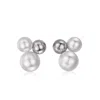 Janus Edinburgh Women's Jemet Trio Freshwater Pearls Sterling Silver Earrings In Silver