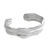 Janus Edinburgh Women's Lunan Sterling Silver Thick Chunky Wave Bangle In Silver