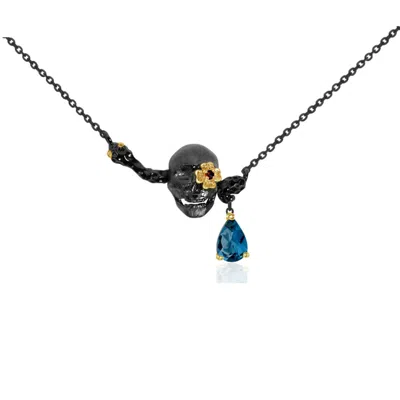 Janus Edinburgh Women's Muerto Black Skull Necklace