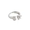 Janus Edinburgh Women's Osteo Solid Thick Sterling Silver Human Femur Bone Ring In Silver
