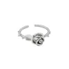 Janus Edinburgh Women's Perennial Rose Flower Thorn Sterling Silver Adjustable Ring In Silver