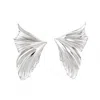 Janus Edinburgh Women's Selkie Sterling Silver Fish Fin Stud Earrings In Silver