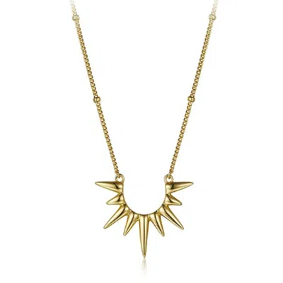 Janus Edinburgh Women's Shekel Sunrise Spike Gold Vermeil Silver Necklace