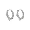 Janus Edinburgh Women's Silver Foyers Organic Drop Huggie Earrings In Silver
