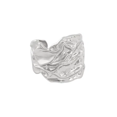 Janus Edinburgh Women's Sterling Silver Chunky Fluidity Tulla Ring In Metallic