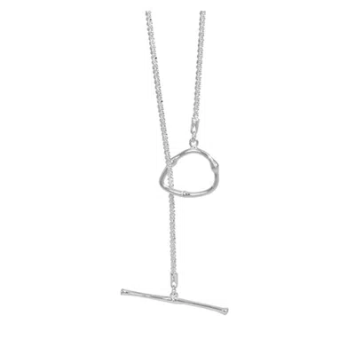 Janus Edinburgh Women's Sterling Silver Lintrathen Shimmering Necklace Wrist Wrap Bracelet 52cm