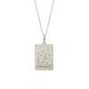 Janus Edinburgh Women's Sterling Silver London Landmarks Postcard Necklace - Love From London In Silver